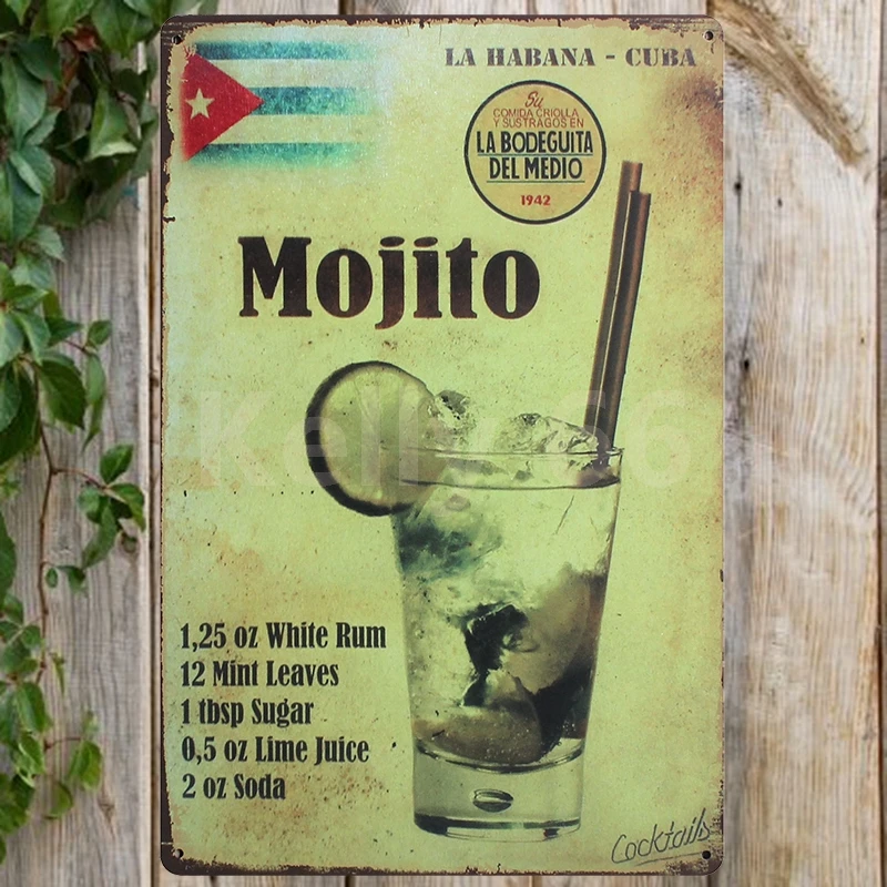 [Kelly66] холодное пиво здесь групповая терапия практикуется Mojito Металлический Знак
