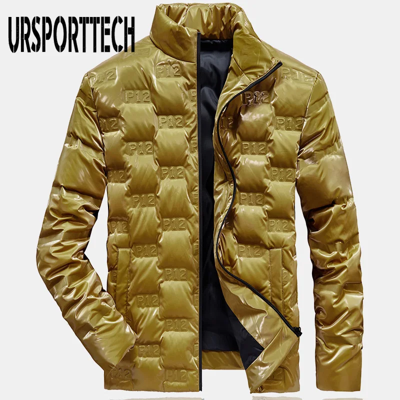 2020 New Winter Jacket Men Thick Casual Solid Color Bright Duck Down Parka Coat Slim Warm Waterproof Down Jacket Male Clothing
