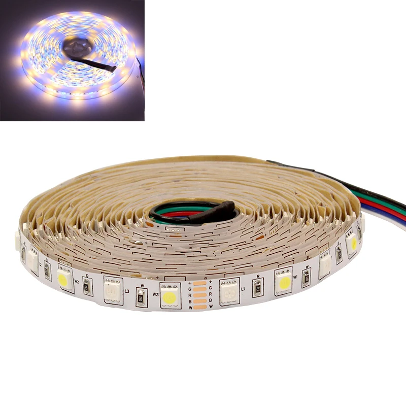 5050RGBWW 5050 2835 rgb rgbw светодиодный светильник Водонепроницаемая 12 В 0,5 м 1 м 5 м Гибкий Светильник для ПК неоновая светодиодная Диодная лента - Испускаемый цвет: 5050RGBWW