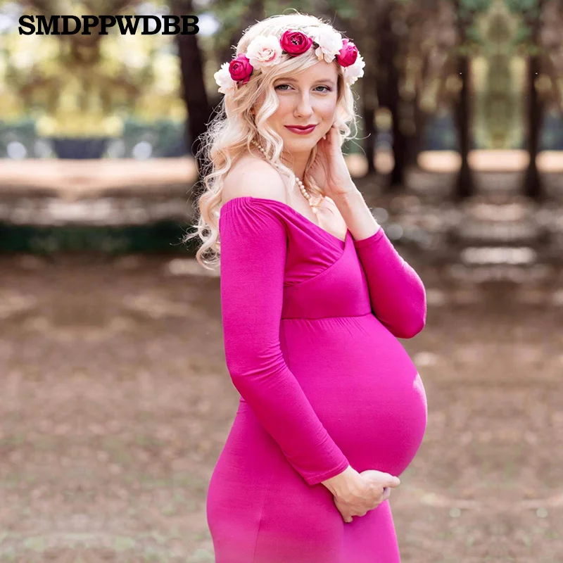Платье для беременных для фотосессии, платье для беременных, платье для душа для малышей, платье для беременных с длинными рукавами, Платье макси с v-образным вырезом, приталенное платье для беременных