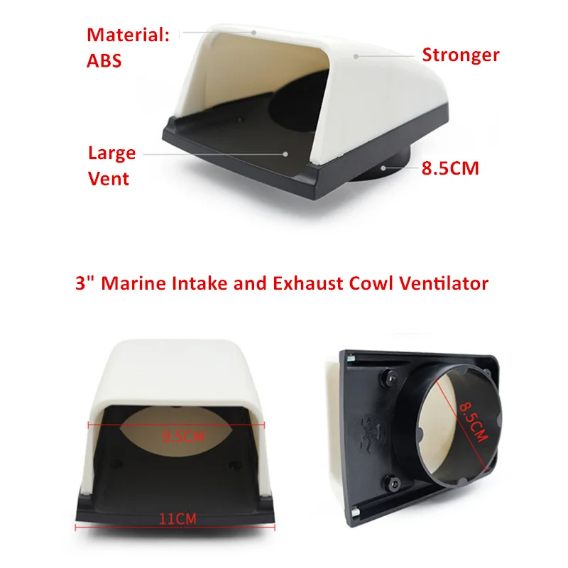 3-дюймовый воздухозаборник и вытяжной капот с фланцем для шланга от JayCreer |