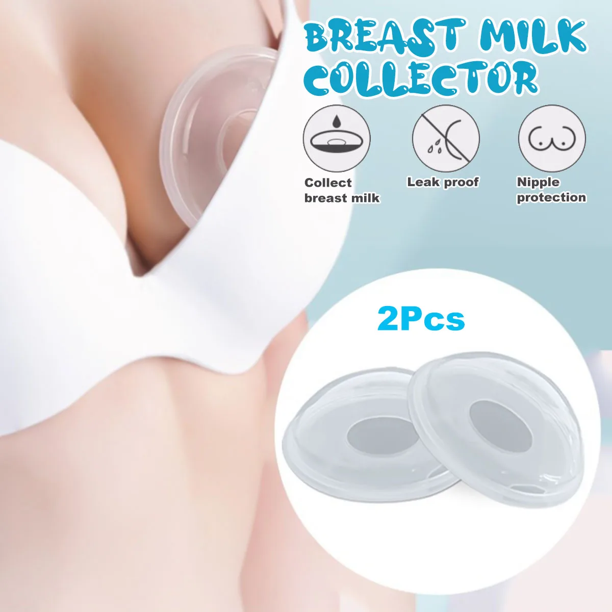 

1 Pair Silicone Breast Collector Shell Nursing Cup Milk Saver Protect Sore Nipples For Breastfeeding Baby Breastmilk Shell