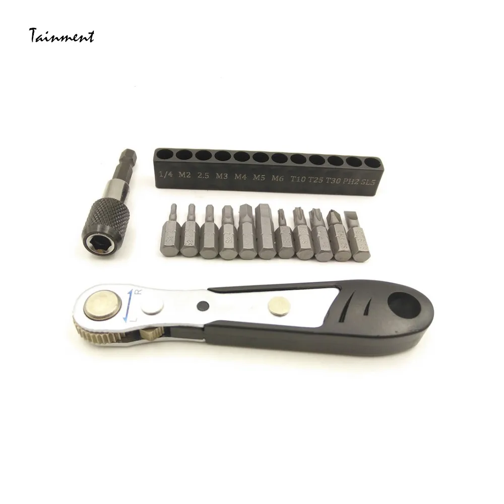 20 шт. 1/4 ультра низкопрофильный Трещоточный ключ четверть Набор отверток и 90