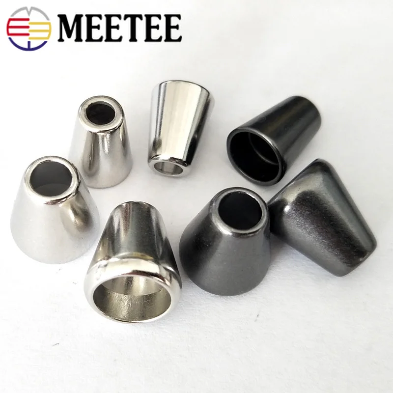 

50pcs Meetee Metal Stopper Buckles Lock Buckle Coat Hat Cord DIY Down Jacket Elastic Adjustment Button Cords End Accessory DS013