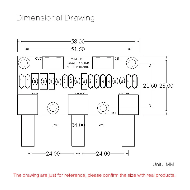 HIFI усилитель пассивный тон плата бас тройной регулятор громкости преампер доска