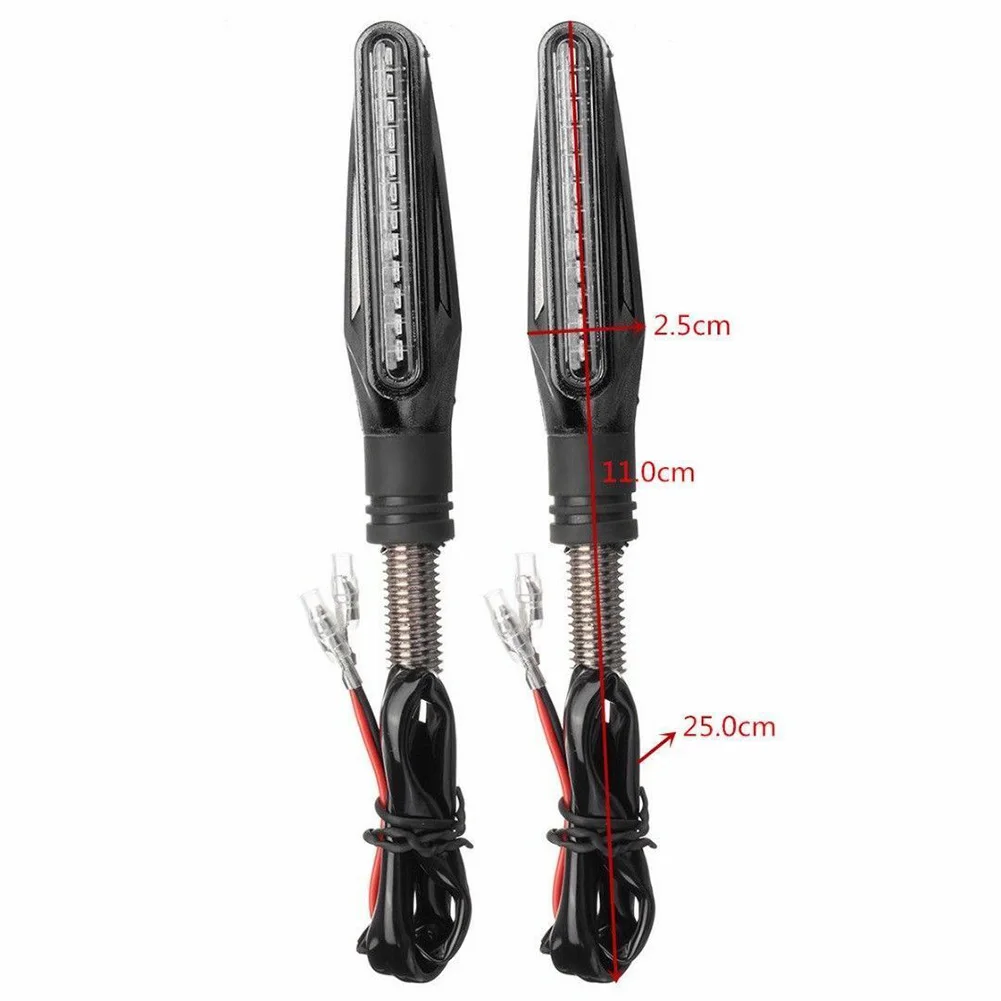 

2/4pcs Universal Motorcycle LED Turn Signal Lamp Sequential Flowing Indicator Light Amber Turn Signal Indicator Lights