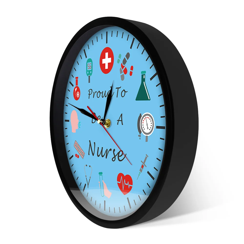 Pround To Be Nurse или ваш пользовательский текстовый комплект медсестры настенные часы