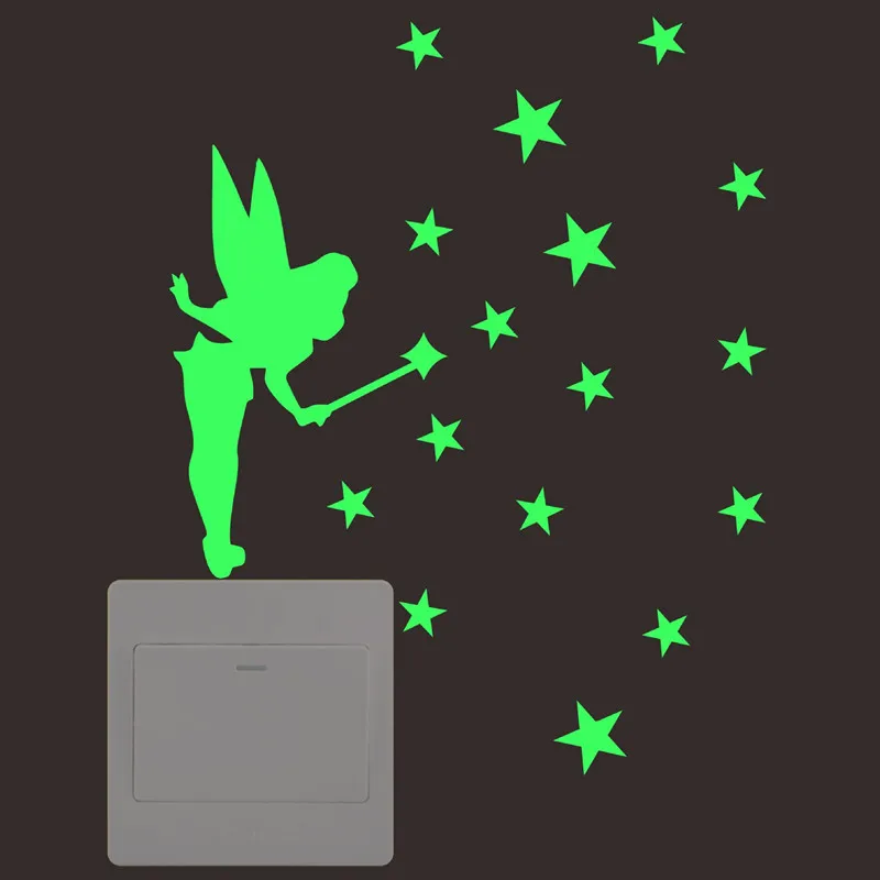 Светящиеся наклейки светильник для детской комнаты украшение креативные