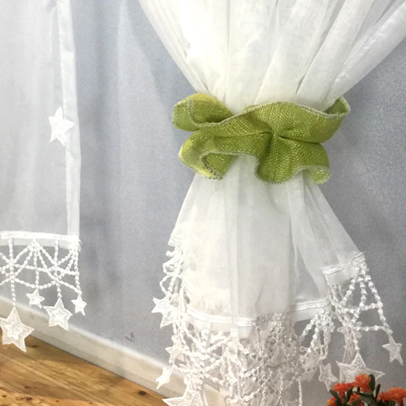 

Lovely Design Curtain Tieback Buckle Cute Living Room Home Decoration Accessories Linen Curtain Bandage For Kids Room Gift #4