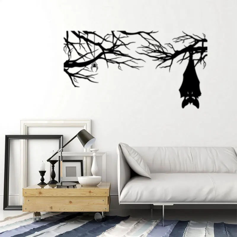 Настенный стикер с привидениями для хеллоуина ведьмы летучей мыши декоративный