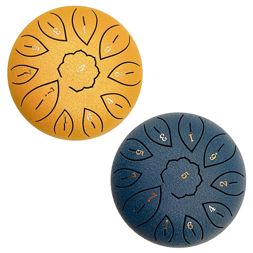 

Tongue Drum 6 Inch Steel Tongue Drum Set 8 Tune Hand Pan Drum Pad Tank Sticks Carrying Bag Percussion Instruments Accessories
