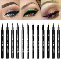 12 color matte eyeliner liquid pencil waterproof make up eye liner beauty cosmetics color green blue eyeliner pen makeup tools