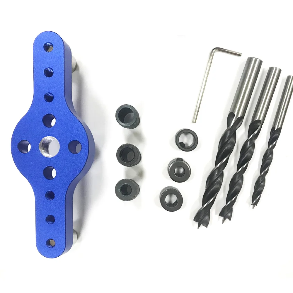 

Woodworking Pocket Hole Jig 6/8/10mm Alloy Vertical Wood Doweling Jig Drill Guide For Locator Hole Puncher Carpentry Tools