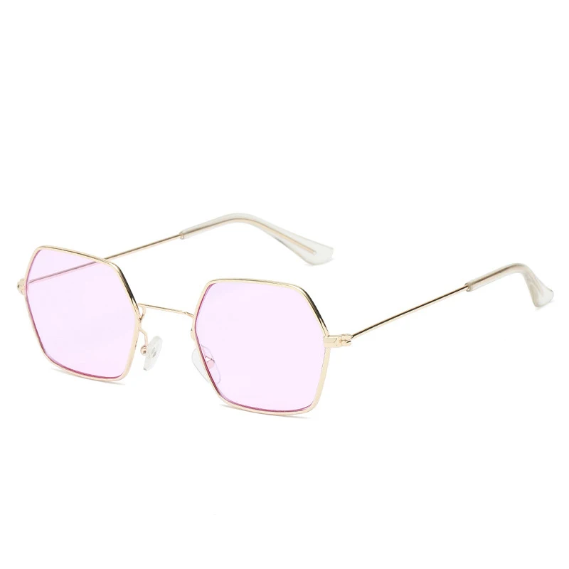 

New Fashion Irregular Metal Frame Sunglasses Luxury Brand Designer Female Ladies Vintage Shades Eyewear Personality All-match
