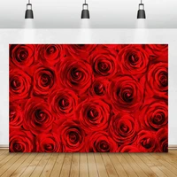 laeacco red roses flowers wall photography backgrounds wedding backdrops for photo bridal shower photophone for photo studio