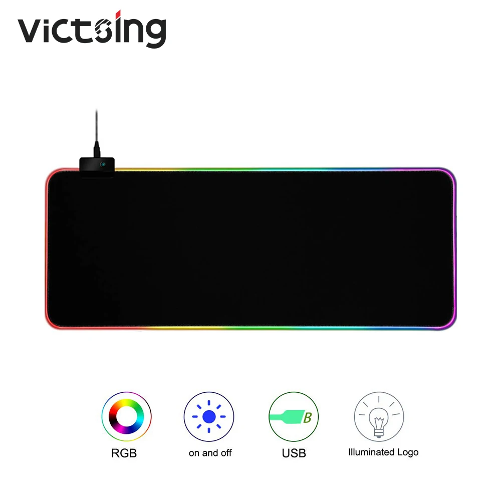 VicTsing XR257 игровой коврик для мыши RGB коврик для мыши геймерский компьютерный коврик для мыши RGB коврик с подсветкой Mause большой коврик для мыши XXL для настольной клавиатуры