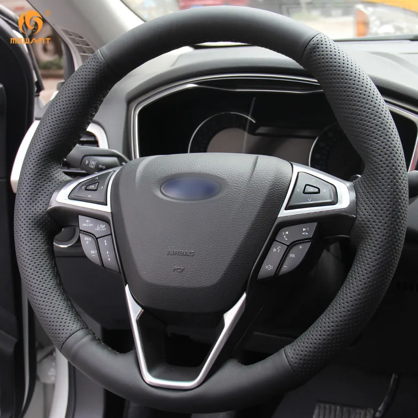 MEWANT черная натуральная кожа брикет для Ford Mondeo Fusion 2013 2019 EDGE 2015 аксессуары