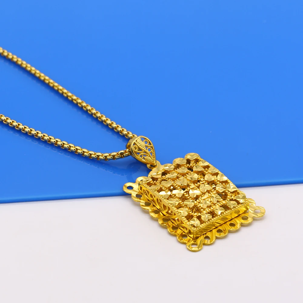 Тайский серебряный Стиль золотых ювелирных изделий женское ожерелье с подвеской