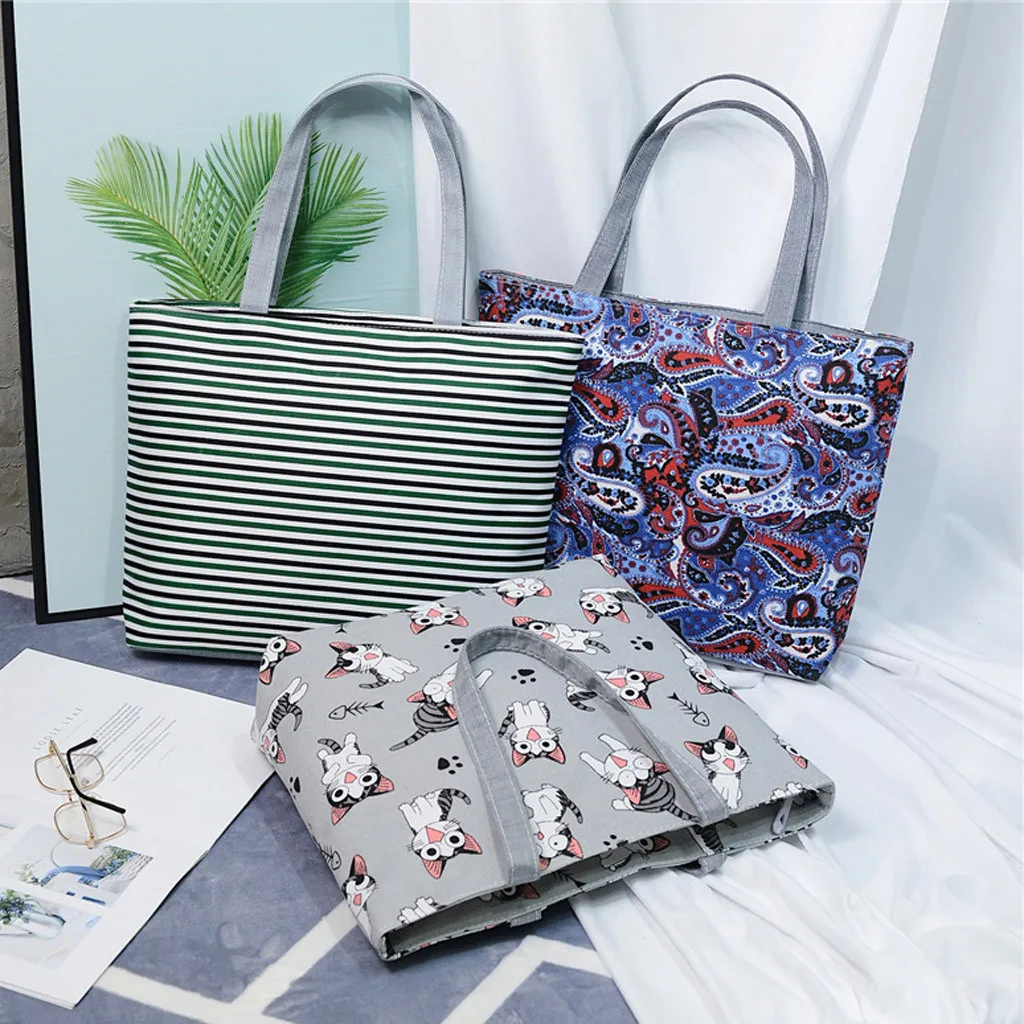 Женская модная Холщовая Сумка для покупок сумка-мессенджер многофункциональная