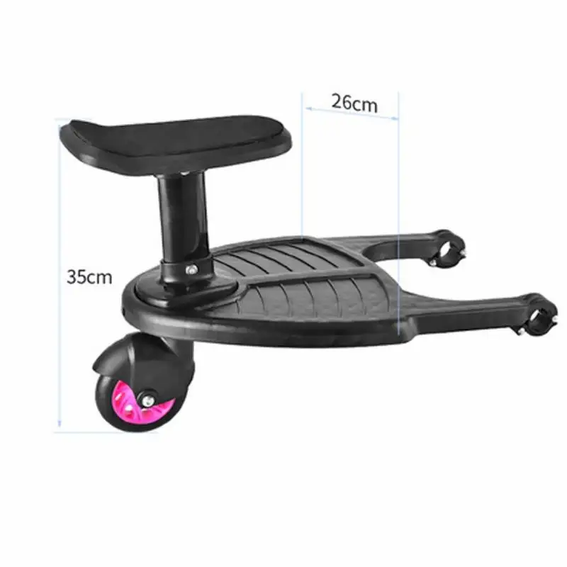 03 Fashion Children Stroller Pedal Adapter Second Child Auxiliary Trailer Twins Scooter Hitchhiker Kids Standing Plate with Seat - Цвет: 03