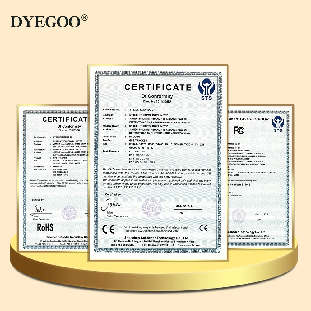 DYEGOO мотоцикл автомобиль GPS GSM отслеживающее устройство GT02A с MTK Ublox чип
