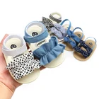 Летняя обувь принцессы для маленьких девочек, цветочный бант, слипоны, детская кроватка, обувь для первых прогулок, для новорожденных, младенцев 0-18 месяцев