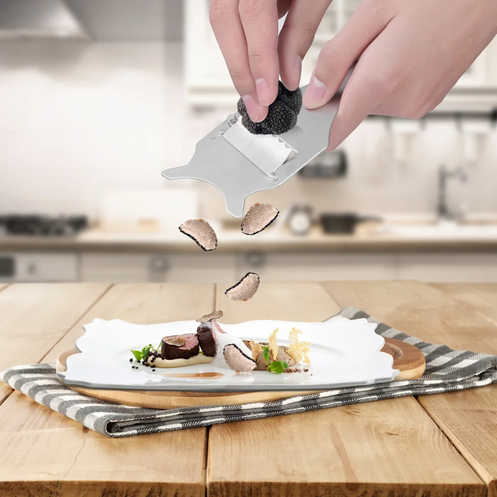 

BESTONZON 2pcs Chocolate Truffle Planer Stainless Steel Truffle Slicer Cheese Shaver Portable Kitchen Gadget for Home Kitchen Re