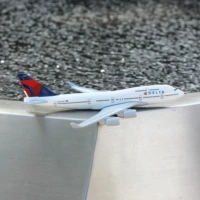 delta airlines b747 aircraft alloy diecast model 15cm world aviation collectible miniature souvenir ornament