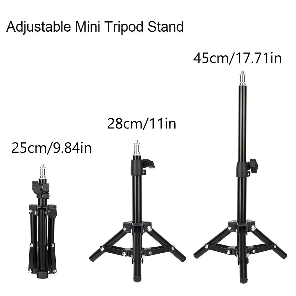 Светодиодный светильник для селфи 8 дюймовый Настольный с регулируемой яркостью