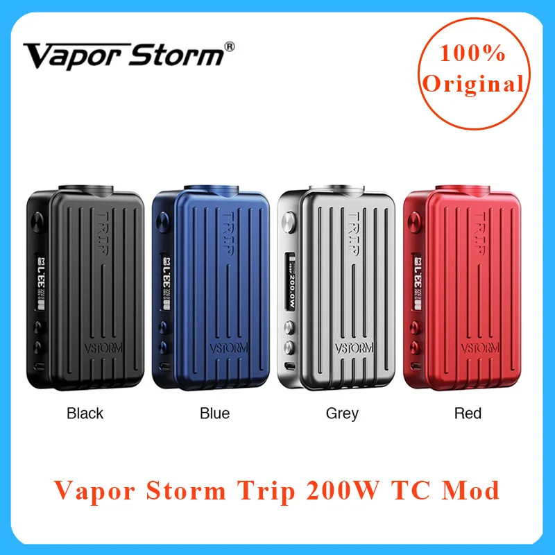 Новейший пар Storm Trip TC Box Mod 200 Вт коробка vape мод от 18650 батареи 0 91 дюйма экран