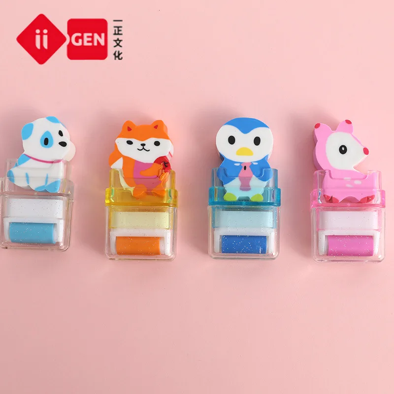

2021 New Eraser Animal Roller Series Creative and Simple Student Stationery and Office Supplies Wholesale Items
