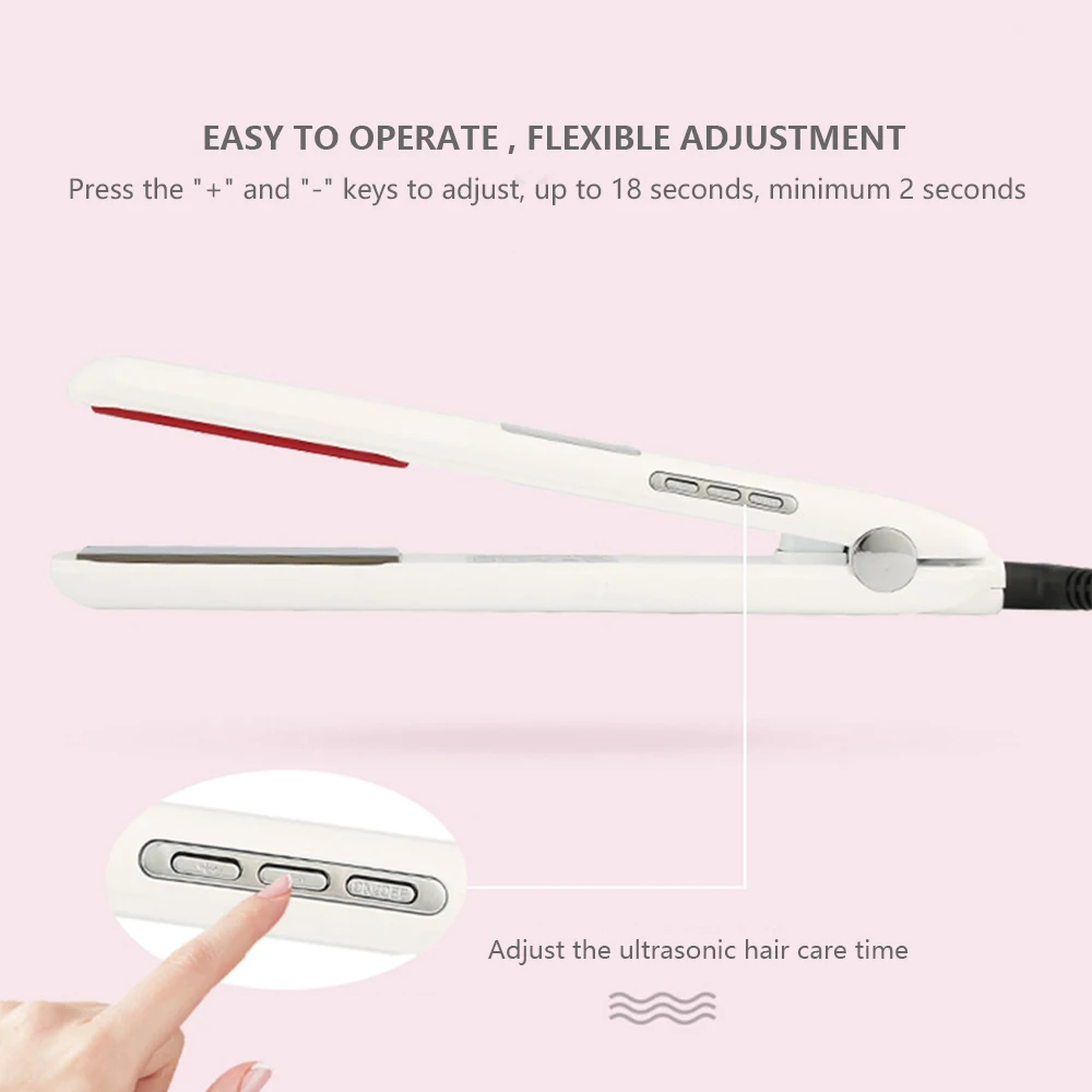 Iron Keratin Argan Oil Recover Hair Damaged Smoothly Ultrasonic Infrared Hair Care Iron LCD Display Hair Treatment