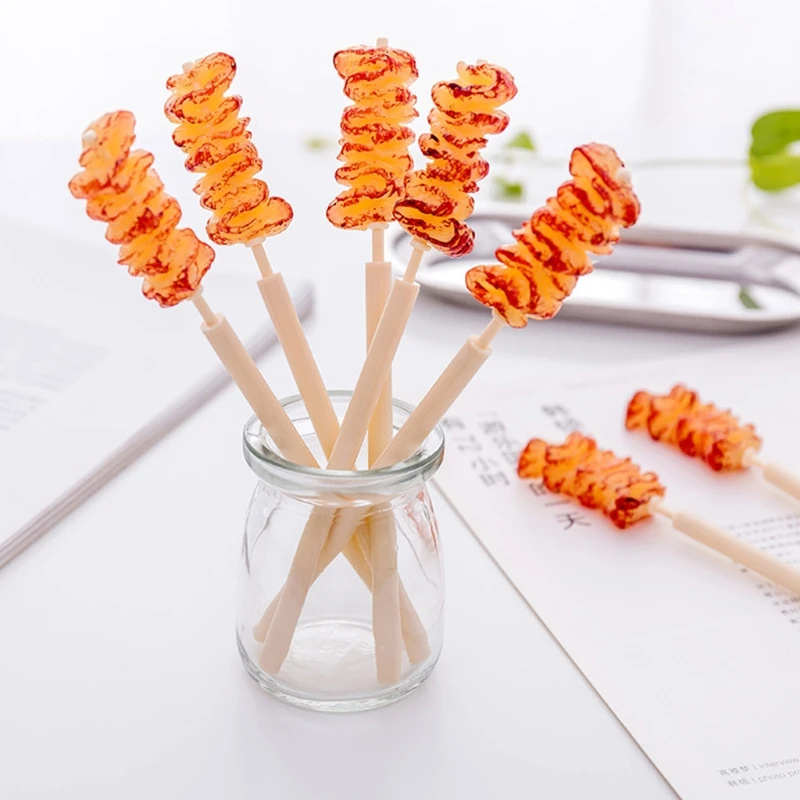 

Creative Kebab Pen Ballpoint Pens Lovely Meat Ball Style Pen for Decoration Barbecue Party Halloween Near Year Gifts