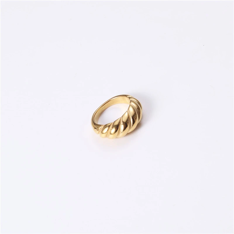 

New stainless steel ring titanium steel mesh pasta index finger ring female niche design ring ins net red ring