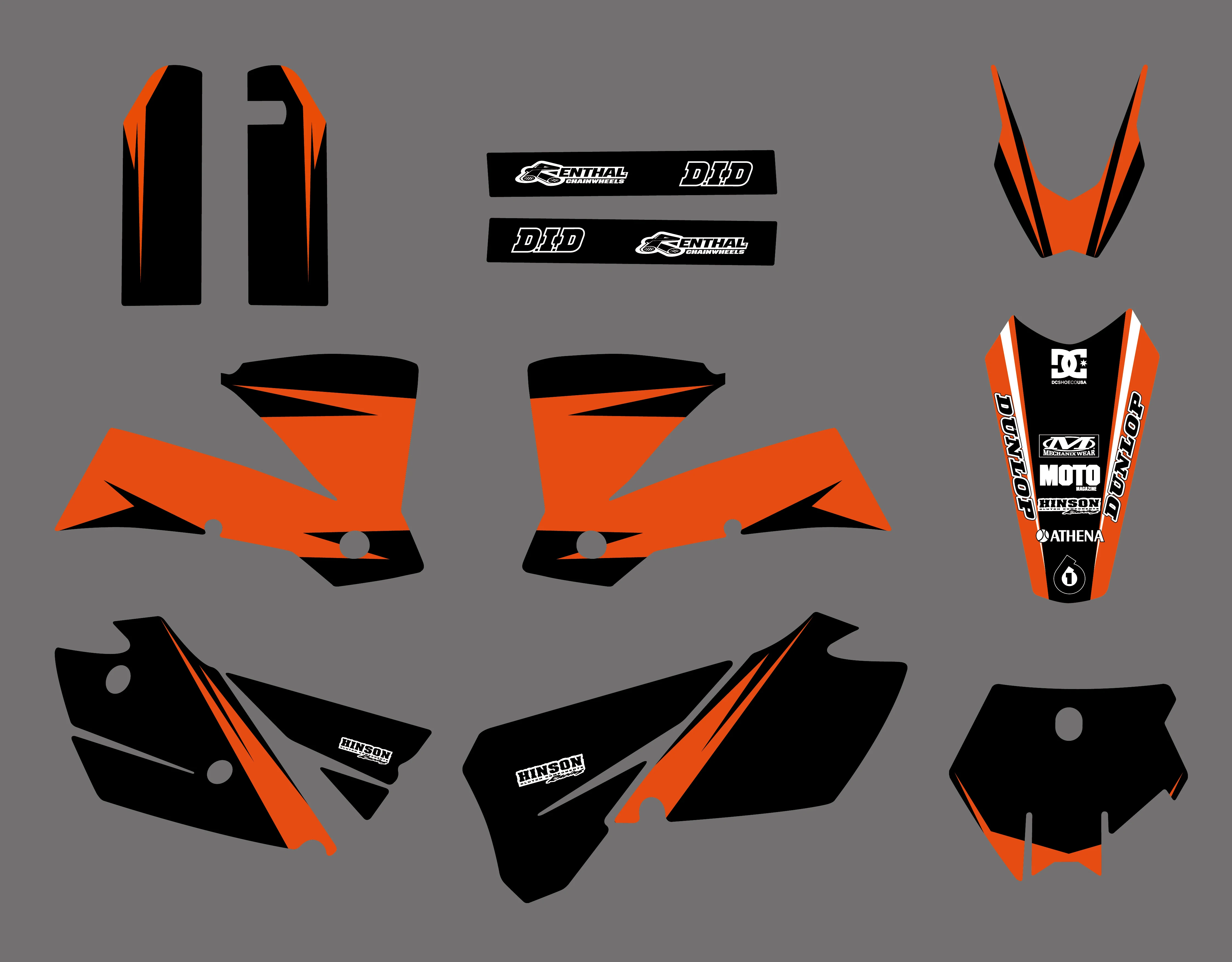 Новая команда Графика наклейки Стикеры для KTM SX 125 200 250 300 450 525 2003-2004 мотоцикл