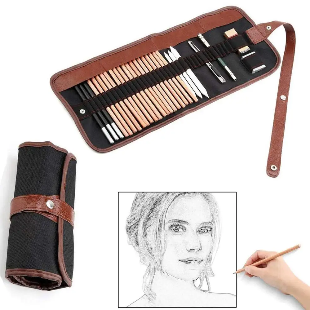 29 шт. набор карандашей для хранения эскизов полный инструментов рисования