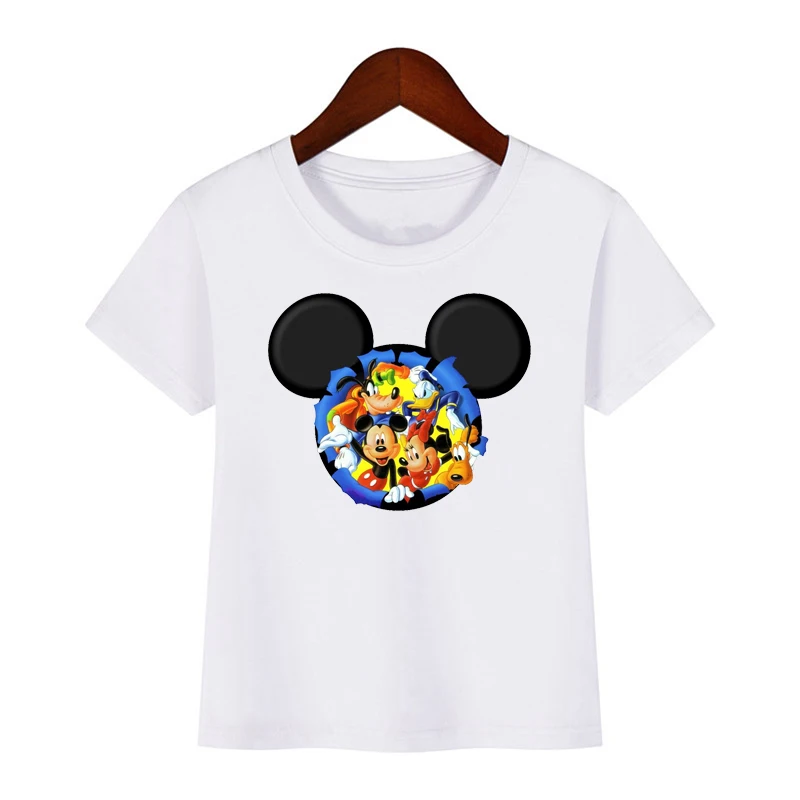 Детская Милая футболка принцессы с принтом мультяшной мыши модная мышкой и