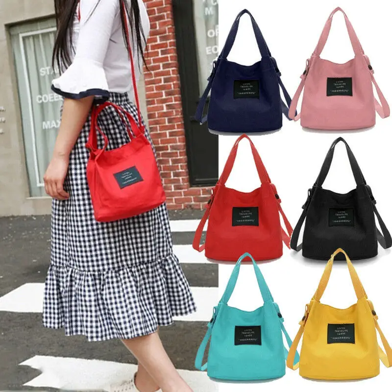 Canvas Handbag New Women's Shoulder Bag Korean Messenger Casual Mini Crossbody Bags for Girls Ladies Bucket |