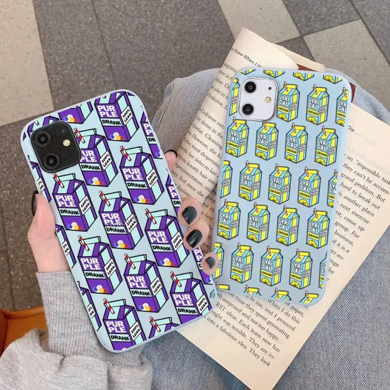 

New Aliens Drink Lyrical Lemonade Phone Case Soft Solid Color for iPhone 11 12 13 mini pro XS MAX 8 7 6 6S Plus X XR