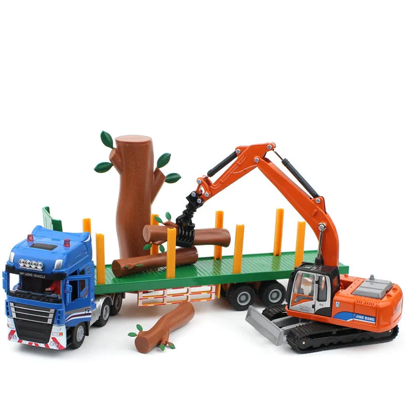 

Best selling 1:50 timber transporter alloy model,exquisite die-casting engineering car,children's educational toys,free shipping