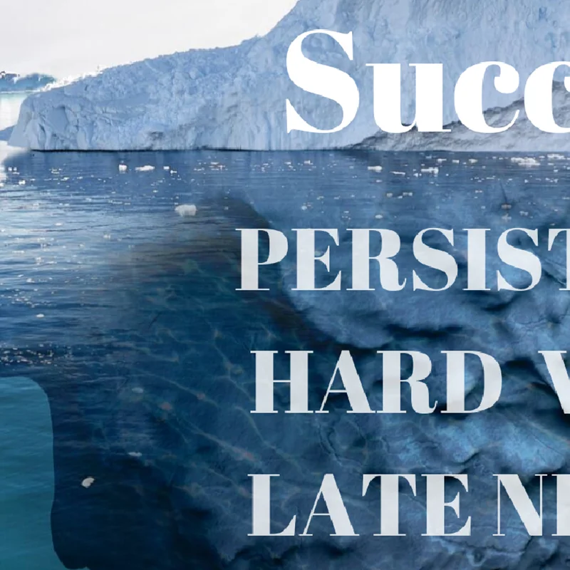 Айсберг успеха Холст плакат печать пейзаж мотивационный настенный