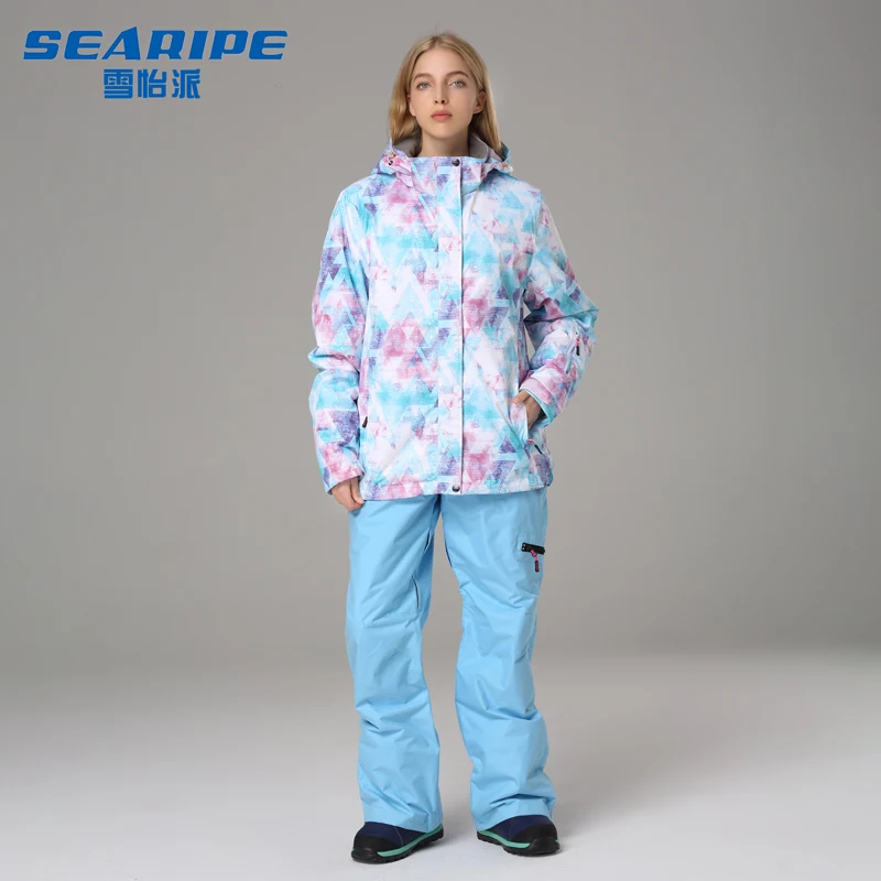 Searipe лыжный костюм женский комплект для сноуборда утолщенный теплый