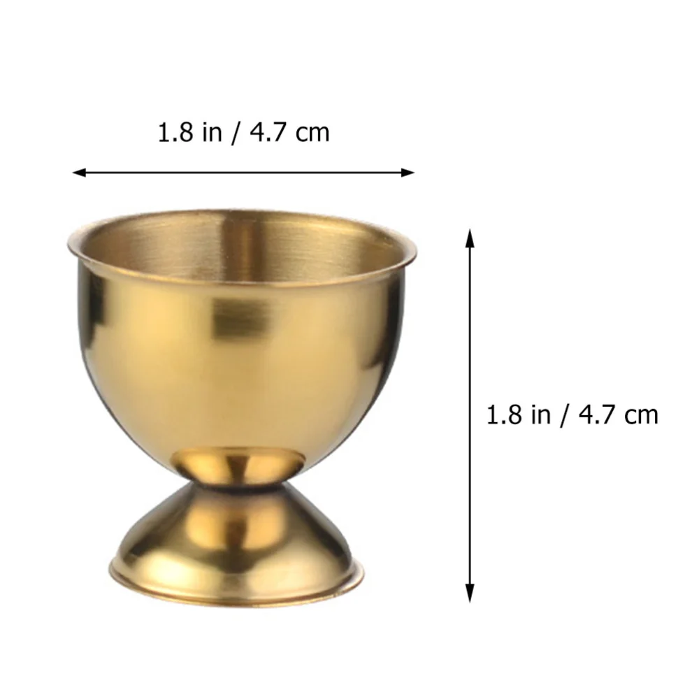 

4 Pcs Stainless Steel Egg Trays Simple Multipurpose Egg Holders (Golden)