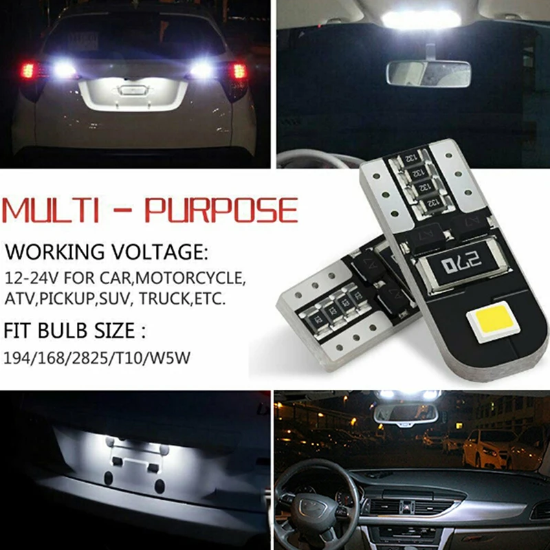 10x T10 Led Canbus W5W автомобильный интерьерный светильник лампа для Peugeot Partner 2010 2011 206 207 307