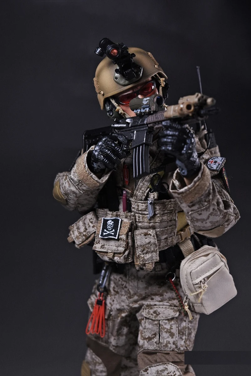 1/6 американские морские котики шесть командных коммандос набор с собакой и двумя