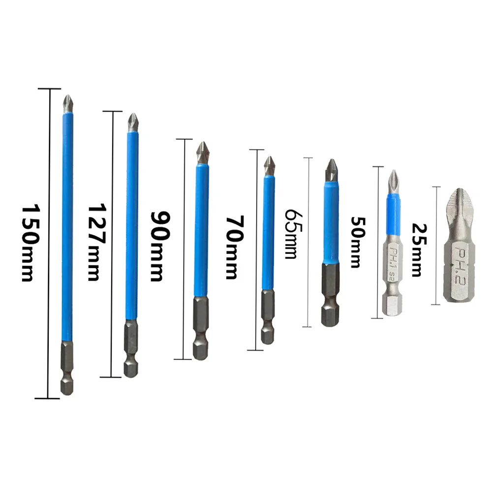 

Ph2 Cross Screwdriver Magnetic Bit Non-slip Head 25mm-150mm Electric Hand Drills For Wind Batch Hand Drill Charging Screwdriver