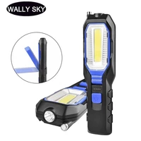 led flashlight portable magnetic cob work light multifunction outdoor searchlight usb rechargeable camping car repair flashlight