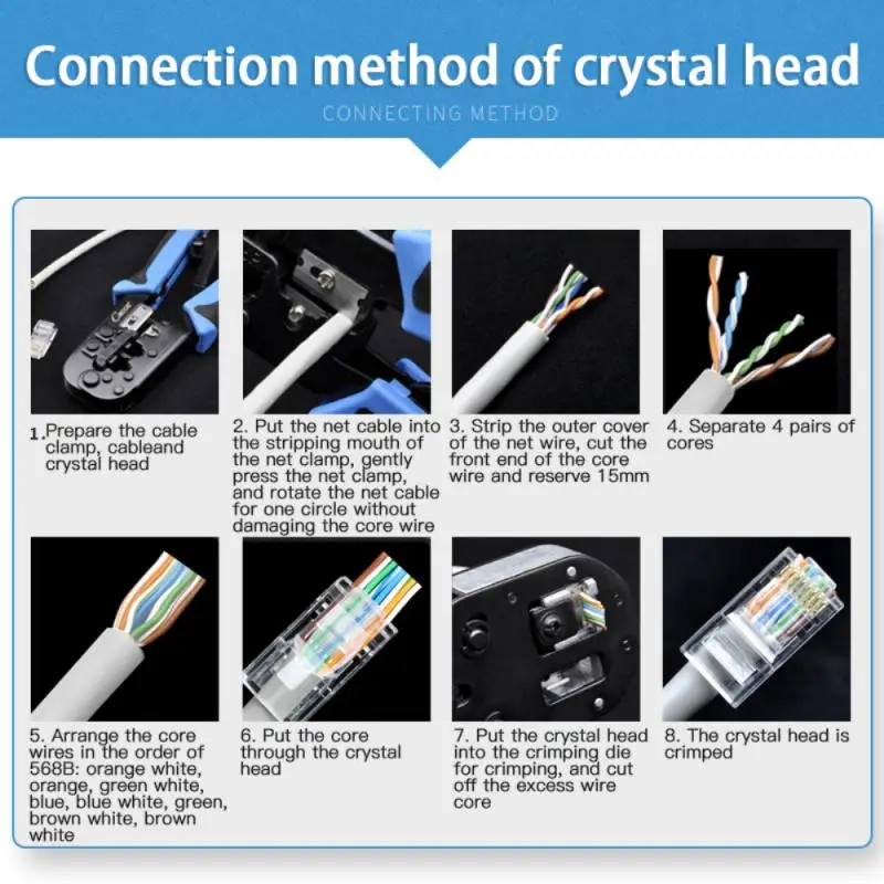 

100PCS Cat6 8P8C RJ45 Modular Socket For CAT5 Cat6 LAN Network High Quality RJ45 Ethernet Cable Plugs Modular Adapter Connectors