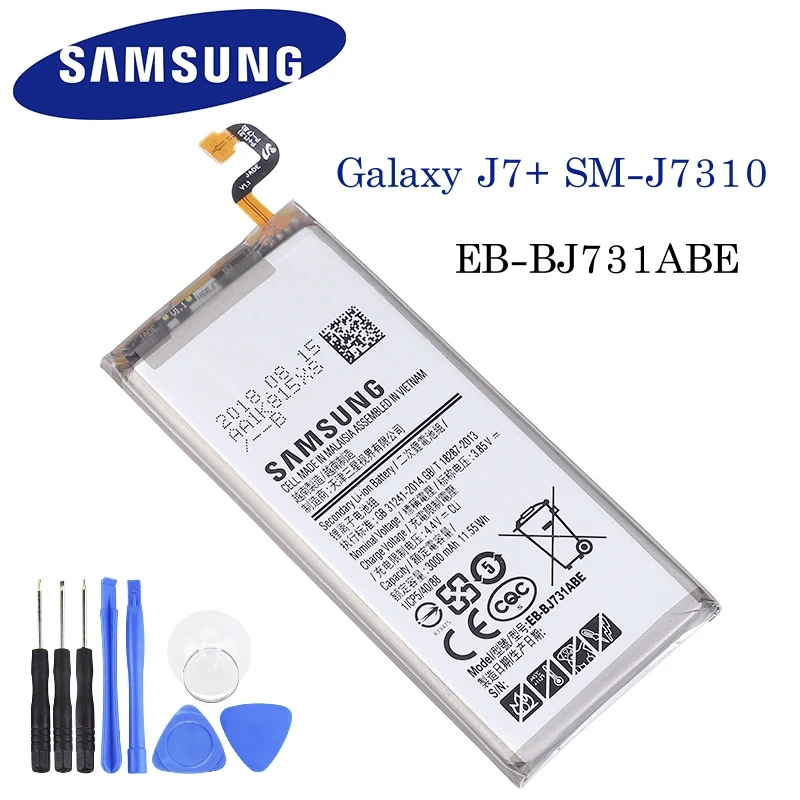 Оригинальный сменный аккумулятор Samsung для телефона GALAXY j7 + EB BJ731ABE C8 SM J7310 Board литий