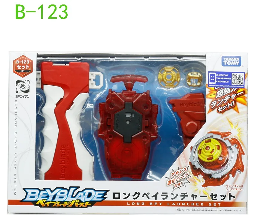 Takara Tomy Beyblade Burst Launcher набор B-123/B-124/B-93/B-94/B-88 аксессуары Игрушка-Лидер продаж, спинер для детей - Цвет: B-123